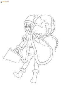 Christmas anime coloring pages - AniYuki - Anime Portal
