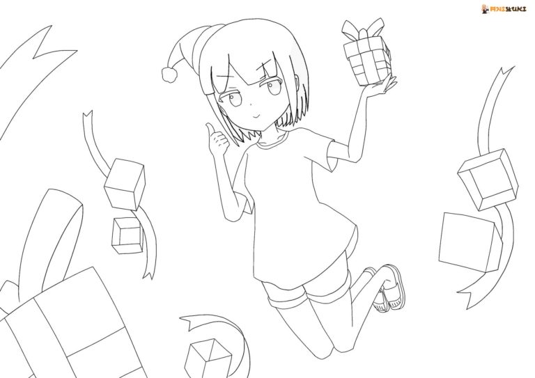 Christmas anime coloring pages - AniYuki - Anime Portal