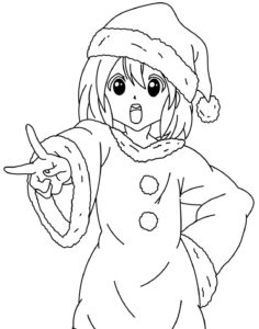 Christmas anime coloring pages - AniYuki - Anime Portal