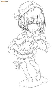 Christmas anime coloring pages - AniYuki - Anime Portal