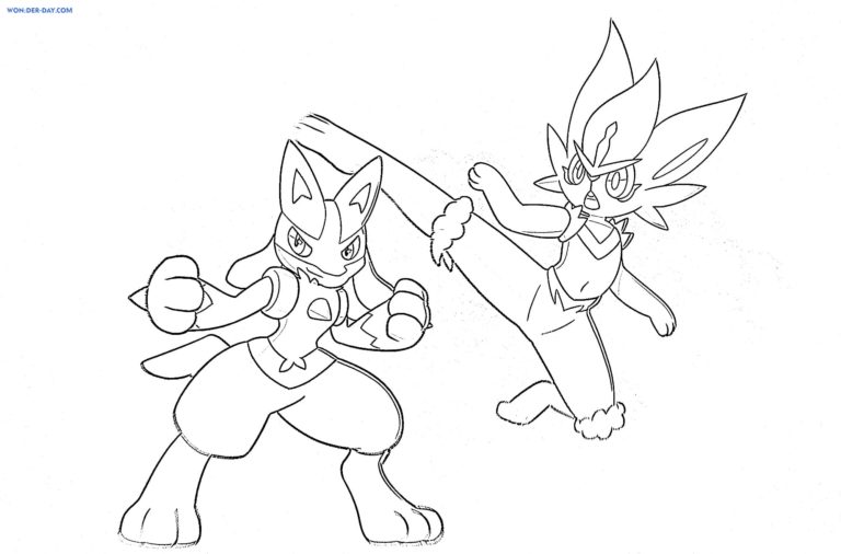Lucario Coloring Pages - 40 Printable Coloring Pages